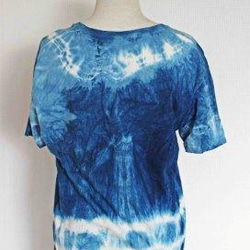 絞り藍染Tシャツ/2　(Mens-L) 3枚目の画像