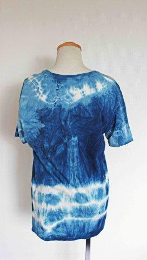 絞り藍染Tシャツ/2　(Mens-L) 3枚目の画像