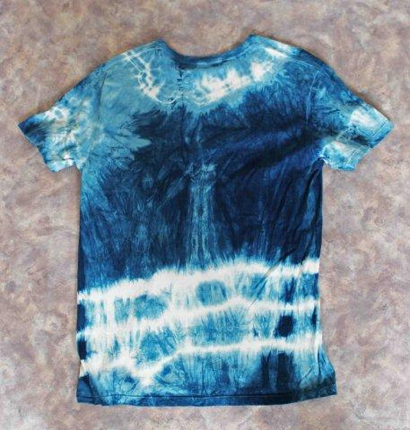 絞り藍染Tシャツ/2　(Mens-L) 4枚目の画像