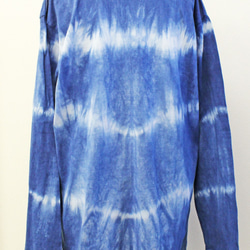 藍染め長袖　綿Tシャツ L ユニセックス メンズ（ANT-35） 6枚目の画像