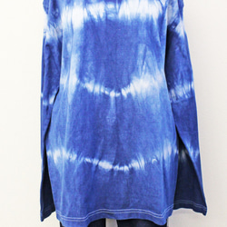 藍染め長袖　綿Tシャツ L ユニセックス メンズ（ANT-35） 7枚目の画像