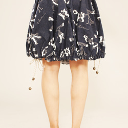 プードルちゃん刺繍のデニムバルーンスカート 3枚目の画像