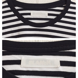 SKT-BD01 / WHITE X BLACK BODY ボーダーロングスリーブ Tシャツ 5枚目の画像