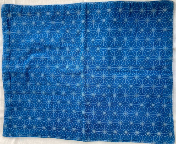 藍染  リーディングマット  Reading Mat ～ Indigo hemp 麻 5枚目の画像