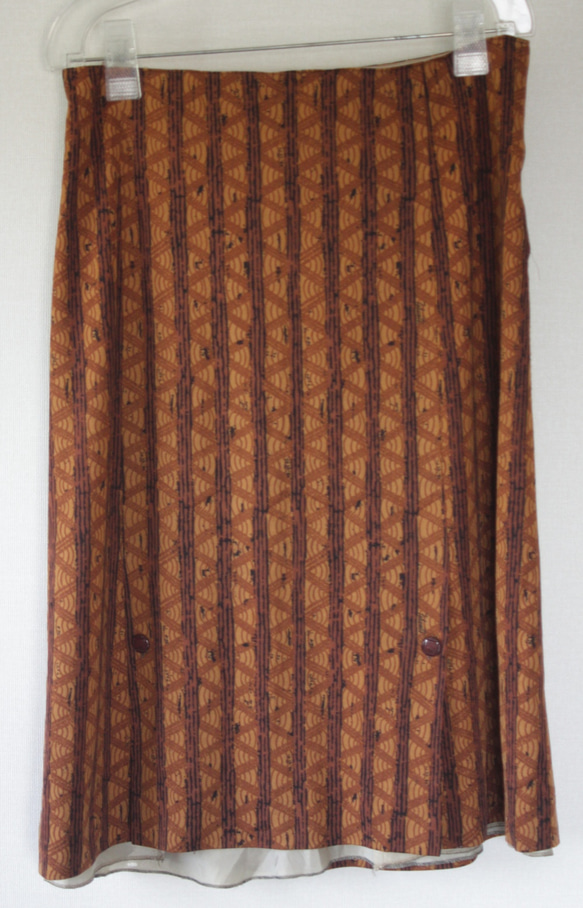 送料込 リメイク用ベルリンの古着屋さんのスカート ブラウン系チェック 3枚目の画像