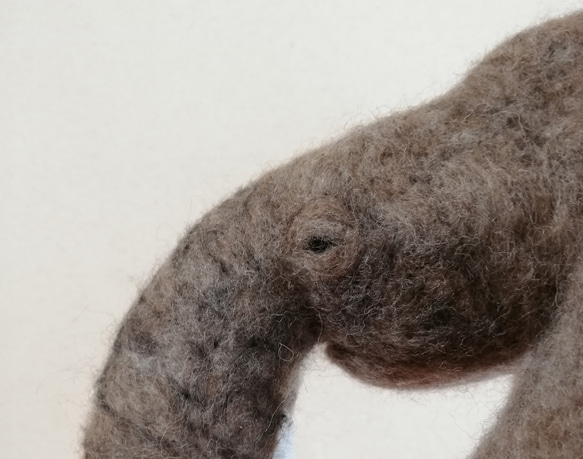 【creema 限定】羊毛フェルト 象(頭部)の壁掛け 7枚目の画像