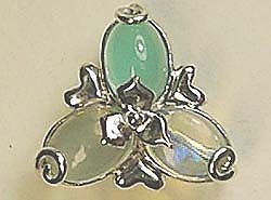 ブルー天然石トップ兼ブレス兼帯留め