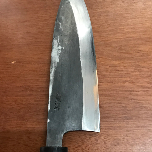 手打ち黒出刃包丁 銘:貞道 包丁・ナイフ blacksmith 通販｜Creema