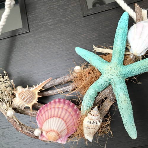 ヒトデ・貝殻の西海岸風流木インテリア｡*✧ リース coropop 通販