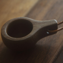 ククサ　ペンダントトップ　KUKSA PENDANT TOP ウォールナット 2枚目の画像