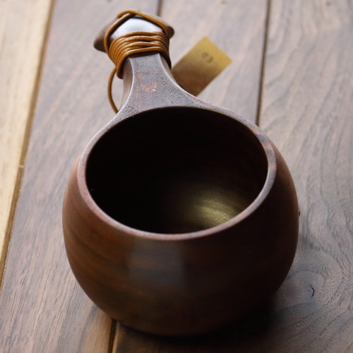ウォールナット材ククサ 木のマグカップ ククサ KUKSA03 ウォールナット材 キャンプ