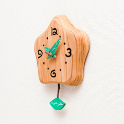 木の手作り振り子掛時計 2枚目の画像
