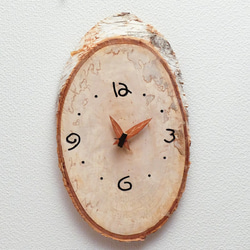 白樺の掛け時計 1枚目の画像