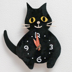 猫の掛け時計 1枚目の画像