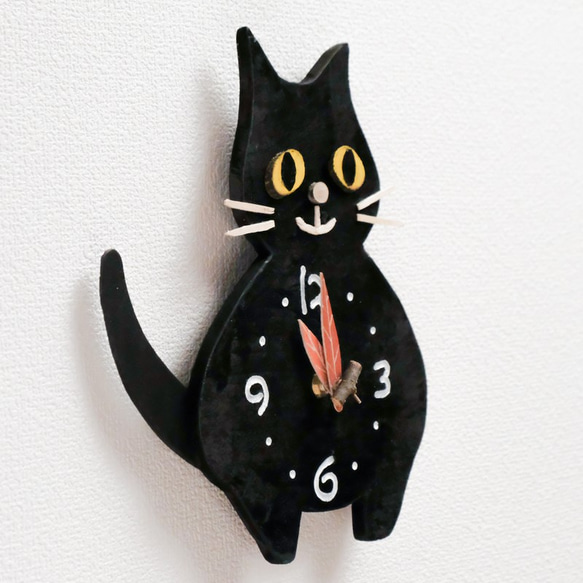 猫の掛け時計 3枚目の画像