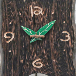 手作り木の振り子掛け時計 2枚目の画像