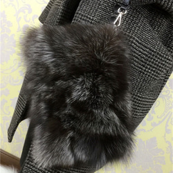 ¶ new antique fur ¶ シルバーフォックスファークラッチバッグ 3枚目の画像