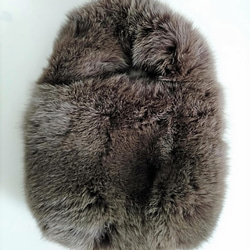 ¶ new antique fur ¶ ふわふわカーキフォックスワンハンドルバッグ 1枚目の画像