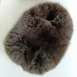 ¶ new antique fur ¶ ふわふわカーキフォックスワンハンドルバッグ 2枚目の画像