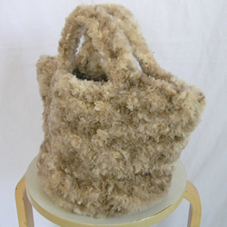 ¶新的古董毛皮¶丸內袋，內層布料，共用海狸針織 第5張的照片