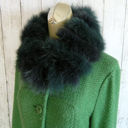 ¶ new antique fur ¶ 青緑染FOXファーnejiriスヌード「bluegreen」本当に最後の再販！ 2枚目の画像