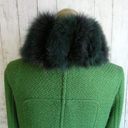 ¶ new antique fur ¶ 青緑染FOXファーnejiriスヌード「bluegreen」本当に最後の再販！ 4枚目の画像