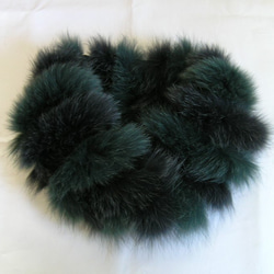 ¶ new antique fur ¶ 青緑染FOXファーnejiriスヌード「bluegreen」本当に最後の再販！ 5枚目の画像