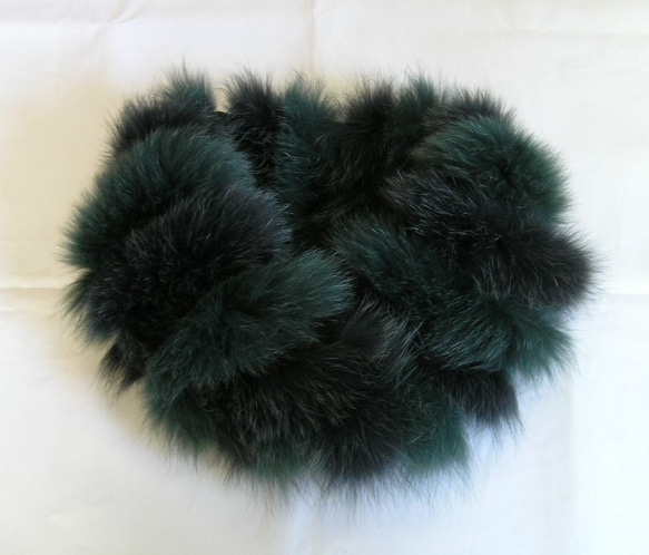 ¶ new antique fur ¶ 青緑染FOXファーnejiriスヌード「bluegreen」本当に最後の再販！ 5枚目の画像