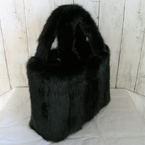 new antique fur ¶ ブラックミンクファー長方形底トートバッグ トート 