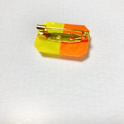 キャンディーブローチ（黄色とオレンジ） 2枚目の画像