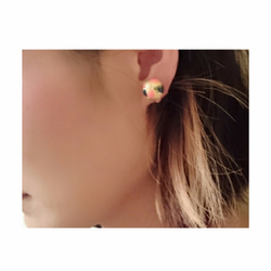 LOLLIPOP　pierce　【ORANGE×YELLOW×NAVY】 3枚目の画像