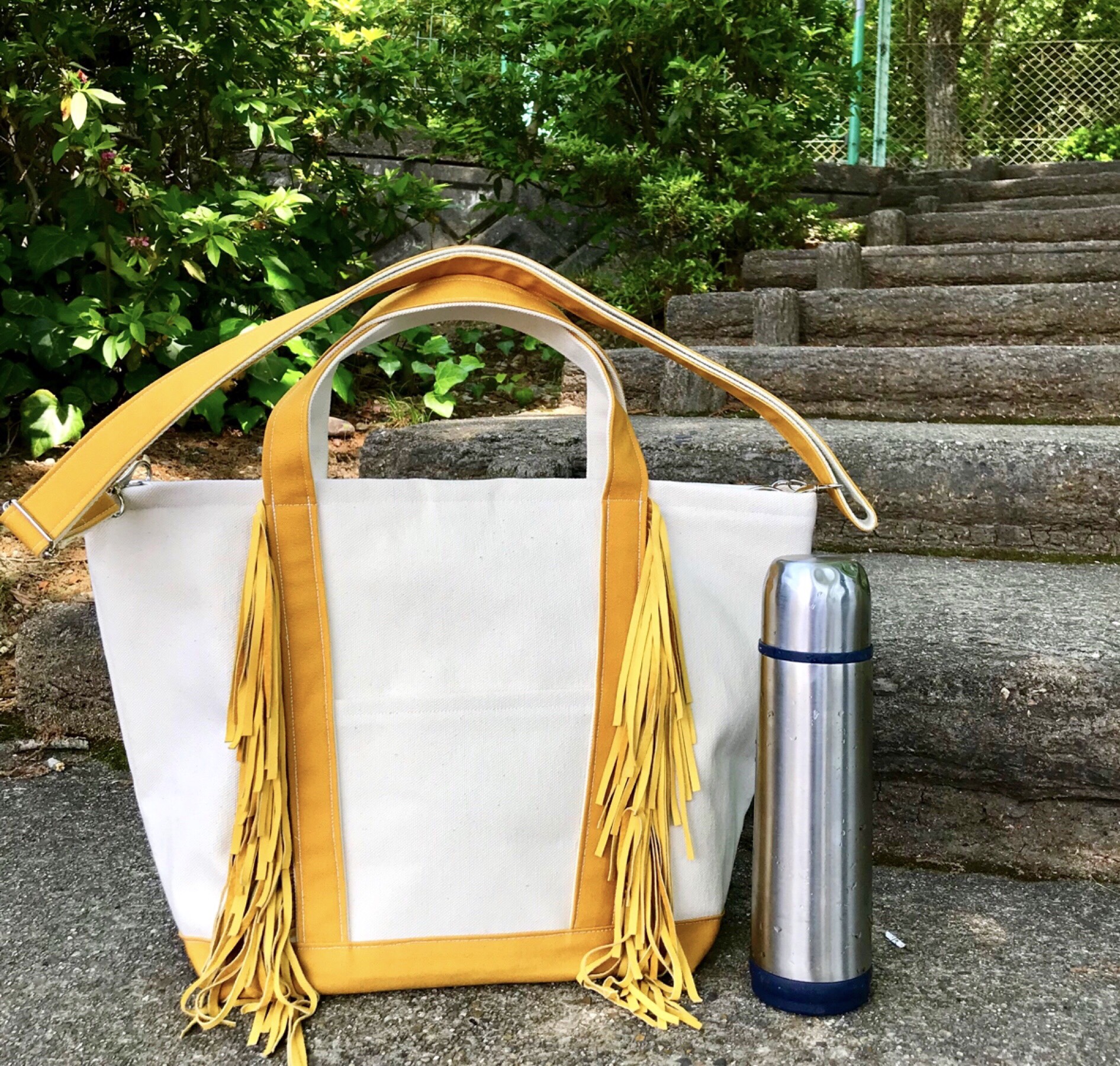 オーダー受付中.*･ﾟ フリンジバッグ トートバッグ 帆布 キャンバス フリンジ