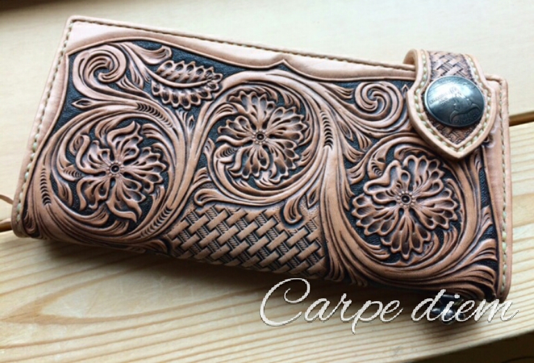 レザーロングウォレット　ナチュラル