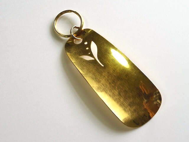 鍛金靴べら〈鎚目仕上げ/ すずらん〉真鍮or銅　シューホーン