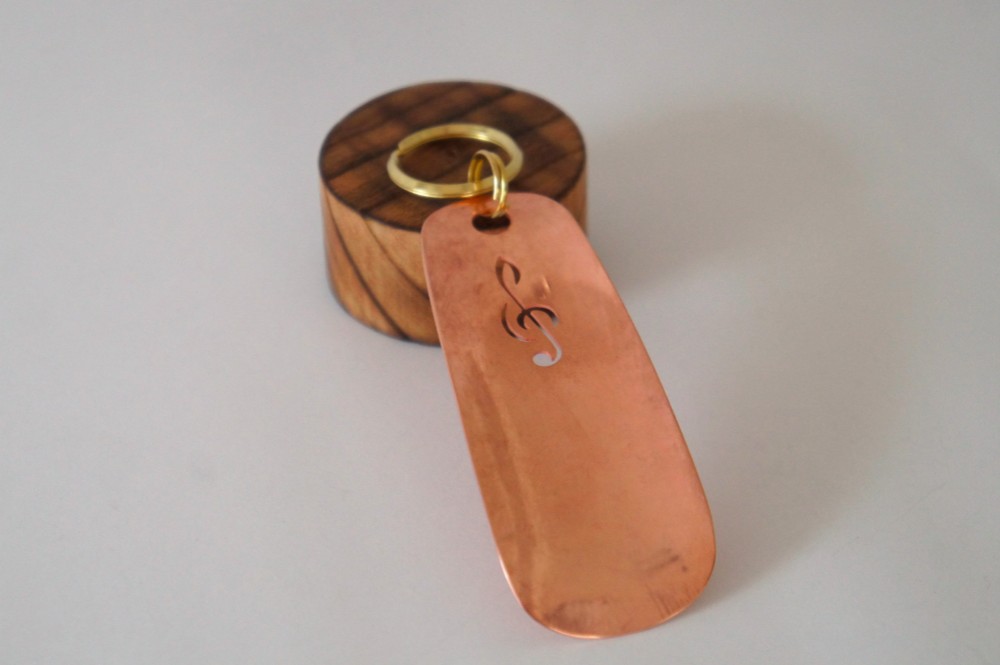 鍛金靴べら〈鎚目仕上げ/ ト音記号〉真鍮or銅　シューホーン