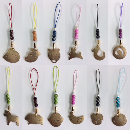 干支根付（真鍮/ストラップ） 携帯ストラップ 平野工房 _hiranokobo