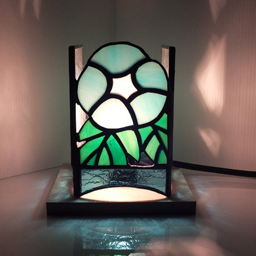 ステンドグラス朝顔スタンド