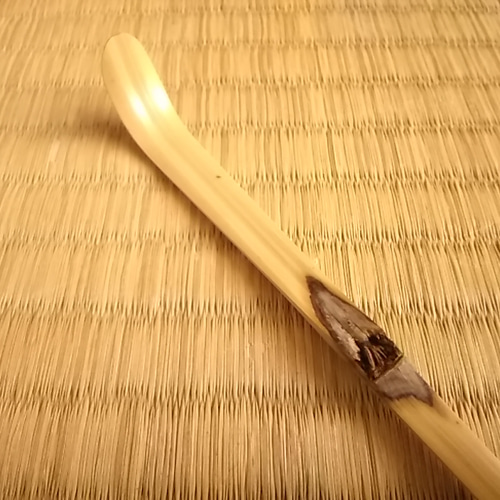 茶杓 竹峰 シミ竹 旧き