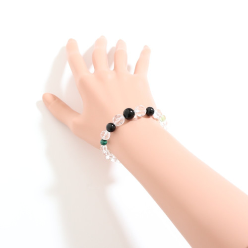 高品質ハートラリマー♡モリオンブレスレット愛 平和 癒し 魔除け 厄除