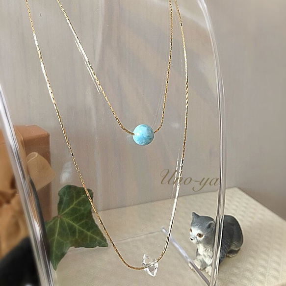 Love You More］ラリマー＆ハーキマーネックレス ネックレス  