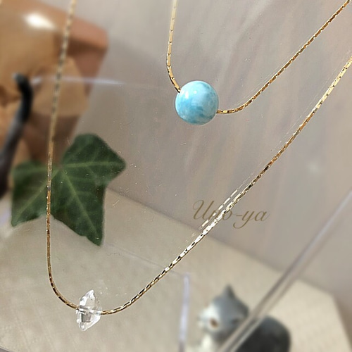 Love You More］ラリマー＆ハーキマーネックレス ネックレス  