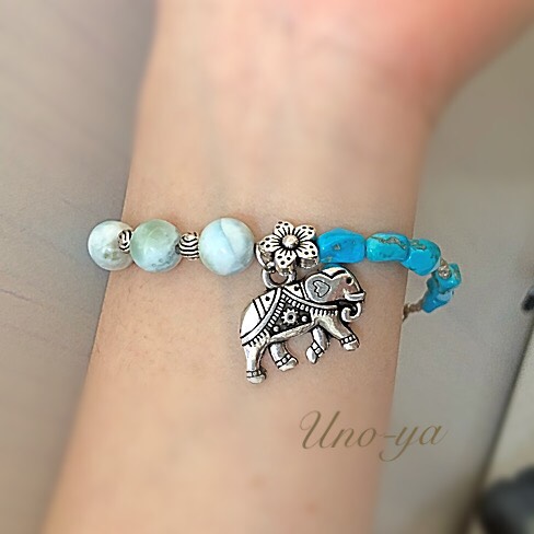 アリゾナターコイズ＆ラリマーブレスレット