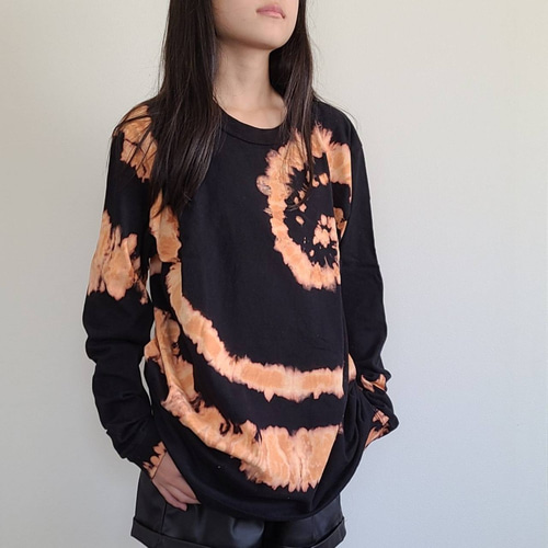 ブリーチ加工 タイダイ 長袖Tシャツ L～XLサイズ Tシャツ soror 通販