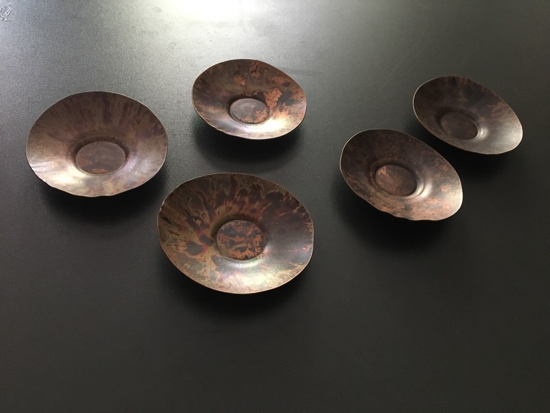 銅器 禅意茶盤 茶託 茶台 工芸品 装飾品 置物