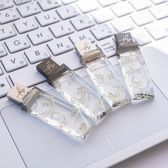 透明USBメモリ【ちりめんパラダイス】(32,64GB) その他雑貨 ニケルxp