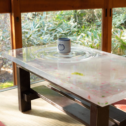 桜のテーブルVol.2「零れ桜」（ローテーブル） 3枚目の画像