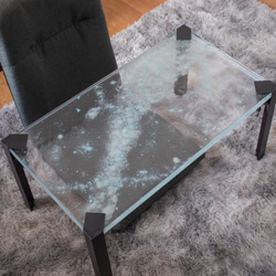 【星空のテーブル】Starry sky resin table of nightglowローテーブル,ダイニングテーブル 2枚目の画像