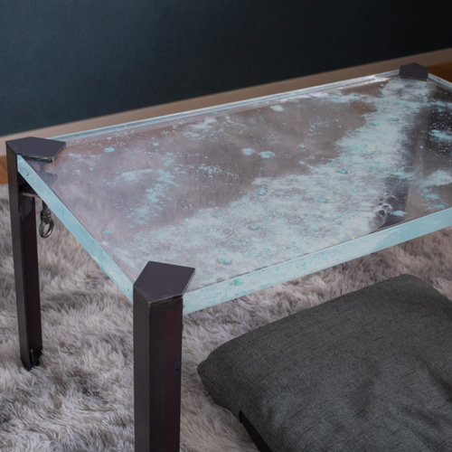 星空のテーブル】Starry sky resin table of nightglow【受注生産品
