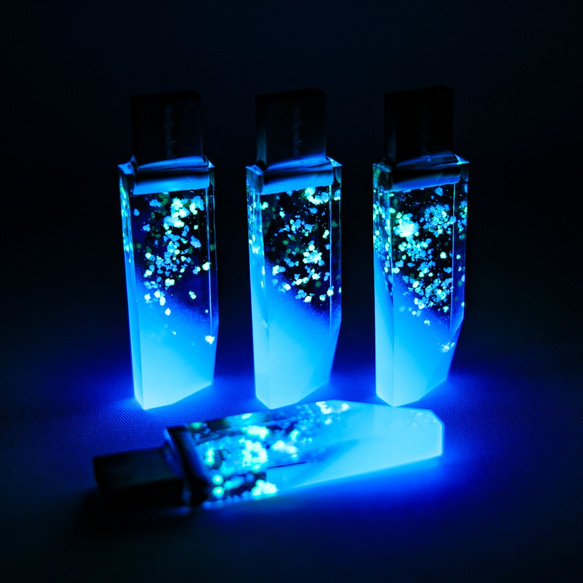 蓄光透明USBメモリVol.2【Midnight Ocean】(64,128GB) 7枚目の画像