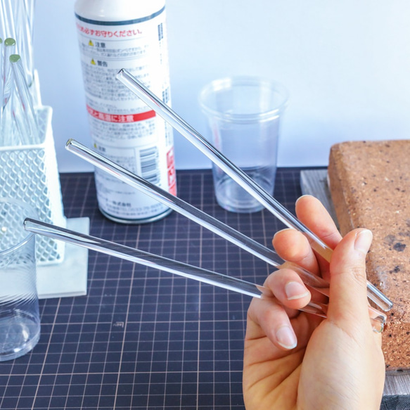 擦り入れものとガラス棒 ハンドメイド資材】ガラス製攪拌棒(3本セット) Glass stirring stick